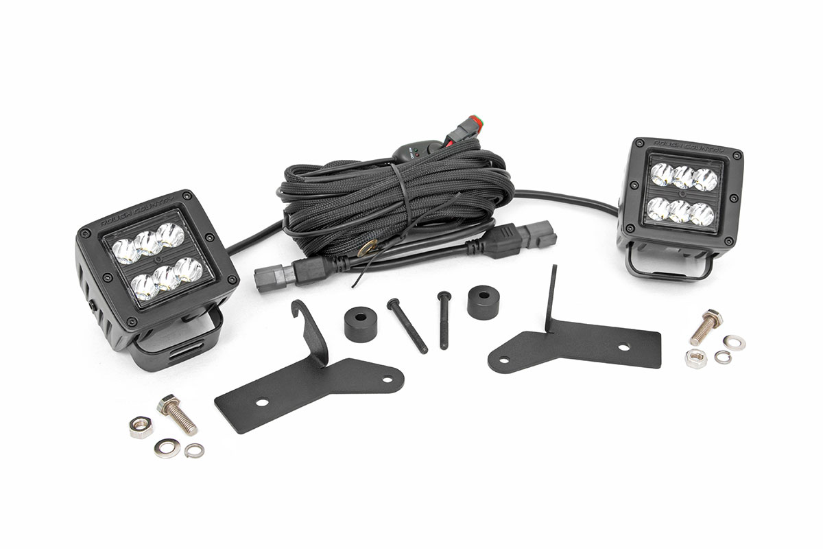 Jeep Wrangler LED Light Kit - Hinge Mount - Rough Country - 2